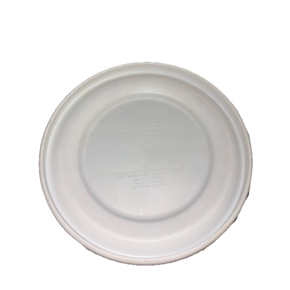 Vintage Wham-O Frisbee Regular Model White Blank Flight Rings San Gabriel CA